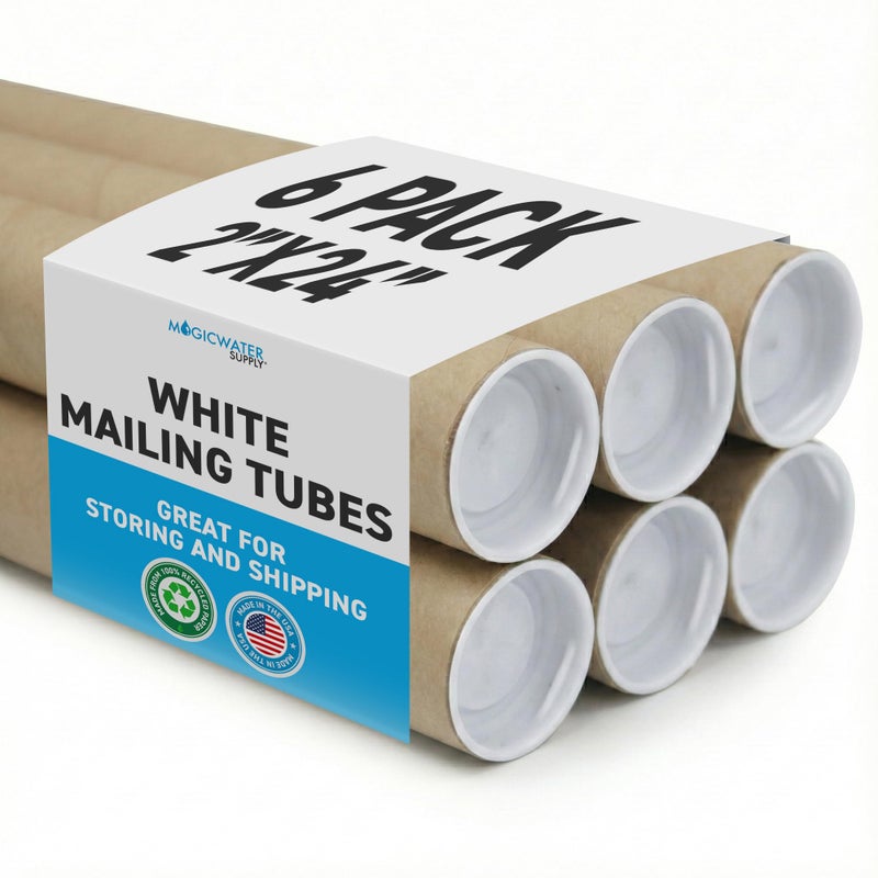 MagicWater Supply Mailing Tube - 1.5 in x 24 in - Kraft - 6 Pack - for Shipping and Storage of Posters, Arts, Crafts, and Documents - Image 1